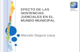 EFECTO DE LAS SENTENCIAS JUDICIALES EN EL MUNDO MUNICIPAL Marcelo Segura Uauy.