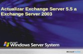 Actualizar Exchange Server 5.5 a Exchange Server 2003.