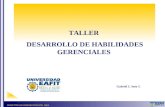 MAESTRÍA EN ADMINISTRACIÓN MBA TALLER DESARROLLO DE HABILIDADES GERENCIALES Gabriel J. Soto J.
