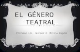 EL GÉNERO TEATRAL Profesor Lic. Heinner R. Molina Angulo.