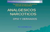 ANALGESICOS NARCOTICOS OPIO Y DERIVADOS Prof. José Rafael Luna Facultad de Farmacia y Bioanálisis Escuela de Bioanálisis.