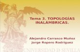 Tema 3. TOPOLOGÍAS INALÁMBRICAS. Alejandro Carrasco Muñoz Jorge Ropero Rodríguez.