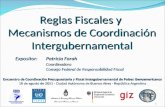 Reglas Fiscales y Mecanismos de Coordinación Intergubernamental Encuentro de Coordinación Presupuestaria y Fiscal Intergubernamental de Países Iberoamericanos.