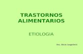 TRASTORNOS ALIMENTARIOS ETIOLOGIA Dra. Alicia Langellotti.