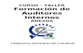 CURSO – TALLER Formación de Auditores Internos ANEXOS GERENCIA SISTEMAS DE CALIDAD.