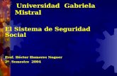 Universidad Gabriela Mistral El Sistema de Seguridad Social Prof. Héctor Humeres Noguer 2º Semestre 2004.