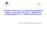 T.M. Mg Sp. EDUARDO RETAMALES CASTELLETTO ESTRUCTURA DEL ESTÁNDAR GENERAL PARA LA ACREDITACIÓN : ÁMBITOS, COMPONENTES Y CARACTERÍSTICAS.