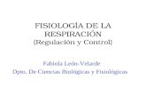 FISIOLOGÍA DE LA RESPIRACIÓN (Regulación y Control) Fabiola León-Velarde Dpto. De Ciencias Biológicas y Fisiológicas.