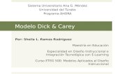 Modelo Dick & Carey Por: Sheila L. Ramos Rodríguez Maestría en Educación Especialidad en Diseño Instruccional e Integración Tecnológica con E-Learning.