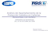 SEMINARIO DE INTEGRIDAD 30 y 31 de OCTUBRE del 2008 Análisis del Apantallamiento de la Protección Catódica en Cañerías Revestidas con Asfalto Mariana Corsico.