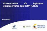 Presentación de informes empresariales bajo NIIF y XBRL Febrero 2015.