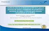 Presentación Maestría de Evaluación y Auditoría de Sistemas Tecnológicos Promoción II Auditoría interna al SGSI de la CNT E.P. para el proceso de venta.