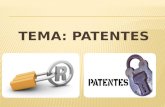 TEMA: PATENTES.  El titular puede asimismo vender el derecho a la invención a un tercero, que se convertirá en el nuevo titular de la patente.