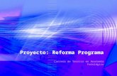 Proyecto: Reforma Programa Carrera de Técnico en Anatomía Patológica.