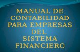 MANUAL DE CONTABILIDAD PARA EMPRESAS DEL SISTEMA FINANCIERO.