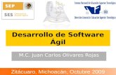 Desarrollo de Software Ágil M.C. Juan Carlos Olivares Rojas Zitácuaro, Michoacán, Octubre 2009.