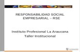 RESPONSABILIDAD SOCIAL EMPRESARIAL – RSE Instituto Profesional La Araucana Taller Institucional.