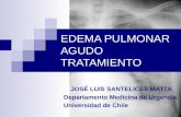 EDEMA PULMONAR AGUDO TRATAMIENTO JOSÉ LUIS SANTELICES MATTA Departamento Medicina de Urgencia Universidad de Chile.