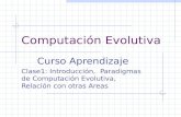 Computación Evolutiva Curso Aprendizaje Clase1: Introducción, Paradigmas de Computación Evolutiva, Relación con otras Areas.