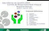 2do Informe de Gestión 2007 Comité de Responsabilidad Integral Regional Bolívar (Medellin, Octubre- 2007) Empresas Adherentes 1. AJOVER 2. BRINSA S.A.