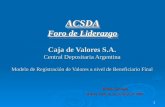 1 Caja de Valores S.A. Central Depositaria Argentina Modelo de Registración de Valores a nivel de Beneficiario Final Efrain Carvajal Nueva York, 9 de Octubre.