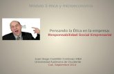 Pensando la Ética en la empresa: Responsabilidad Social Empresarial Módulo 3 ética y microeconomía Juan Diego Castrillón Cordovez MBA Universidad Autónoma.