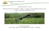 Gobierno Regional del CALLAO PROYECTO PROTECCIÓN DE LOS HUMEDALES DE VENTANILLA AVANCES 30 DE SEPTIEMBRE DEL 2008.