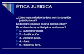 ÉTICA JURIDICA ¿Cómo esta referido la ética con la cuestión jurisdiccional? El derecho positivo es una ciencia ética? Es el derecho una disciplina autónoma?