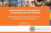 PROMOVIENDO EL DESARROLLO ECONÓMICO EN LAS AMÉRICAS Departamento de Desarrollo Económico, Comercio y Turismo Secretaría Ejecutiva para el Desarrollo Integral.