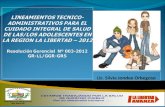 “LINEAMIENTOS TECNICO-ADMINISTRATIVOS PARA EL CUIDADO INTEGRAL DE SALUD DE LAS/LOS ADOLESCENTES EN LA REGIÓN LA LIBERTAD - 2012” : contiene los lineamientos.