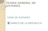 TEORIA GENERAL DE SISTEMAS CASO DE ESTUDIO: BANCO DE LA REPUBLICA.