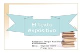 Subsector: Lengua Castellana y Comunicación Nivel: Segundo medio Primer ciclo El texto expositivo.