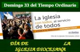 DÍA DE LA IGLESIA DIOCESANA Domingo 33 del Tiempo Ordinario.