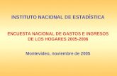 INSTITUTO NACIONAL DE ESTADÍSTICA ENCUESTA NACIONAL DE GASTOS E INGRESOS DE LOS HOGARES 2005-2006 Montevideo, noviembre de 2005.