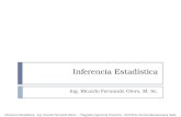 Inferencia Estadística Ing. Ricardo Fernando Otero, M. Sc. Inferencia Estadística- Ing. Ricardo Fernando Otero - Pregrado Ingeniería Industrial – Pontificia.