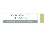 EVALUACIÓN PLAN ESTRATÉGICO 2008-2011 COMISIÓN DE EXTENSIÓN.