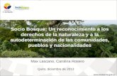 Socio Bosque: Un reconocimiento a los derechos de la naturaleza y a la autodeterminación de las comunidades, pueblos y nacionalidades Max Lascano, Carolina.