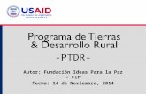 -PTDR- Autor: Fundación Ideas Para la Paz - FIP Fecha: 14 de Noviembre, 2014.