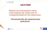 Planes de Innovación como instrumento de mejora de la competitividad de las empresas: Presentación de experiencias prácticas. GESTINN.