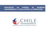 PROPUESTAS EN MATERIA DE PROBIDAD TRANSPARENCIA Y LUCHA CONTRA LA CORRUPCIÓN.