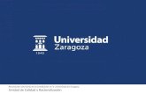 Renovación voluntaria de la acreditación en la Universidad de Zaragoza Unidad de Calidad y Racionalización.