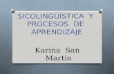 Karina San Martín SICOLINGÜÍSTICA Y PROCESOS DE APRENDIZAJE.