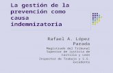 La gestión de la prevención como causa indemnizatoria Rafael A. López Parada Magistrado del Tribunal Superior de Justicia de Castilla y León Inspector.