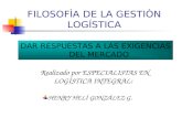 FILOSOFÌA DE LA GESTIÒN LOGÍSTICA DAR RESPUESTAS A LAS EXIGENCIAS DEL MERCADO Realizado por ESPECIALISTAS EN LOGÍSTICA INTEGRAL: HENRY HELÍ GONZÁLEZ G.