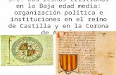 5.1. Los reinos cristianos en la Baja edad media: organización política e instituciones en el reino de Castilla y en la Corona de Aragón.
