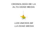 CRONOLOGÍA DE LA ALTA EDAD MEDIA LOS INICIOS DE LA EDAD MEDIA.