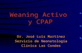 Weaning Activo y CPAP Dr. José Luis Martínez Servicio de Neonatología Clínica Las Condes.