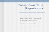 Prevencion de la Riquetsiosis Aportacion del Veterinario Educacion al Cliente Casos Clinicos Veterinarios 2011.