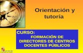 Orientación y tutoría CURSO: FORMACIÓN DE DIRECTORES DE CENTROS DOCENTES PÚBLICOS.
