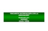 “ENCUESTA SATISFACCIÓN CON LA ASOCIACIÓN” Realizada por: AEDEMO (Junio / 2002)